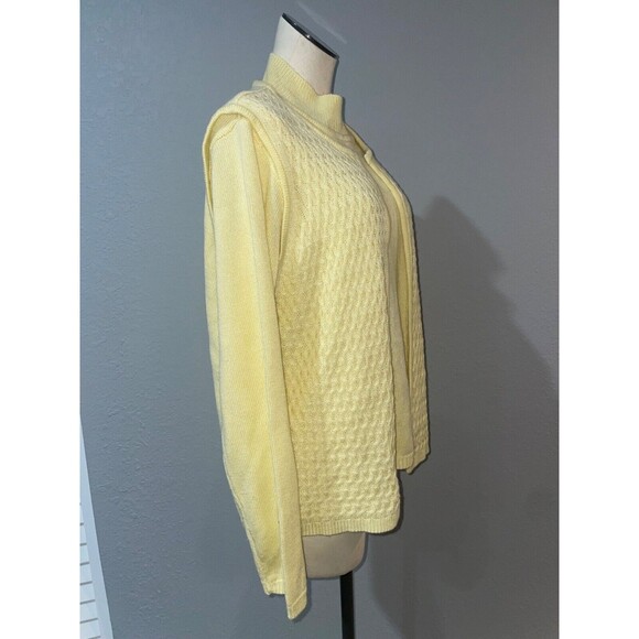 Bea Classics Women's Vintage 2pc Sweater Set size XL Butter Yellow - Picture 3 of 10